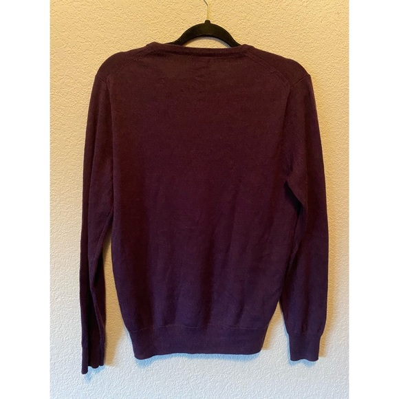 Men’s J.Crew Purple Eggplant Merino Wool Blend Sweater - Picture 4 of 6